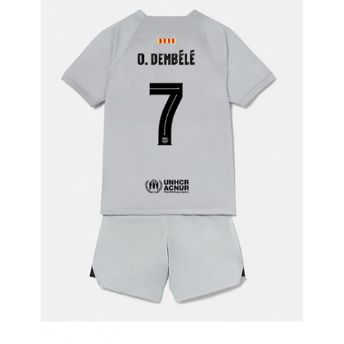Dres Barcelona Ousmane Dembele #7 Rezervni za djecu 2022-23 Kratak Rukav (+ kratke hlače)